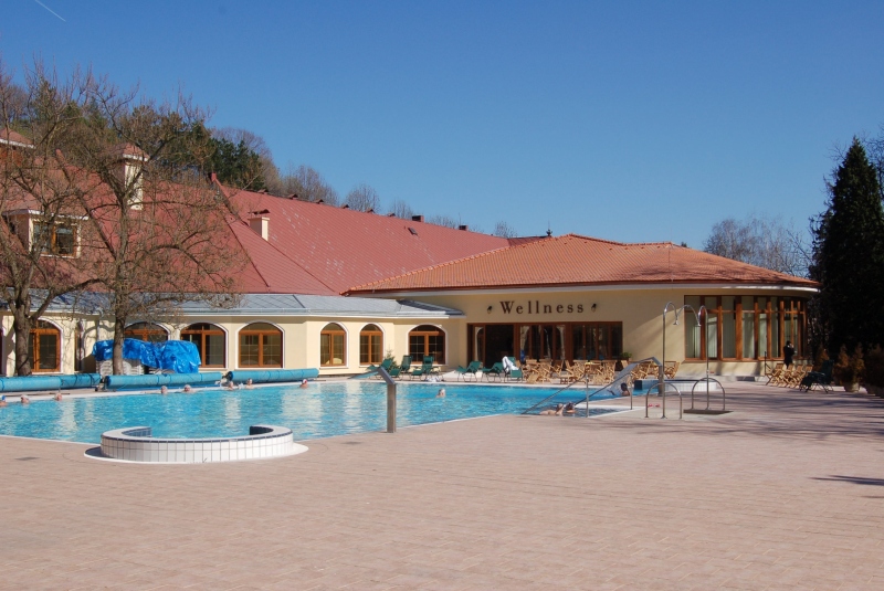 Outside pool in Spa House Mier